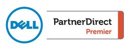 Dell PartnerDirect Premier logo with blue and orange accents.