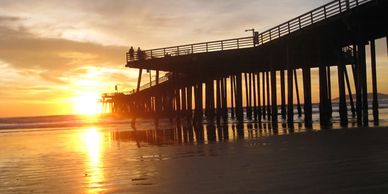 Pismo Beach, CA Pier at Sunset