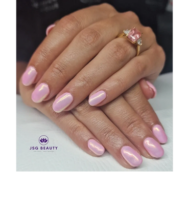 Chrome nails - Bronze nail art