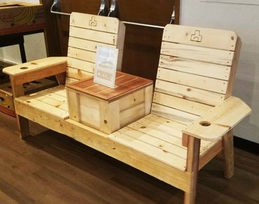 Chair built by students in the Residential and Commercial Building Construction Class at the Mark Ri