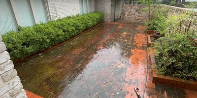 powerwash back patio