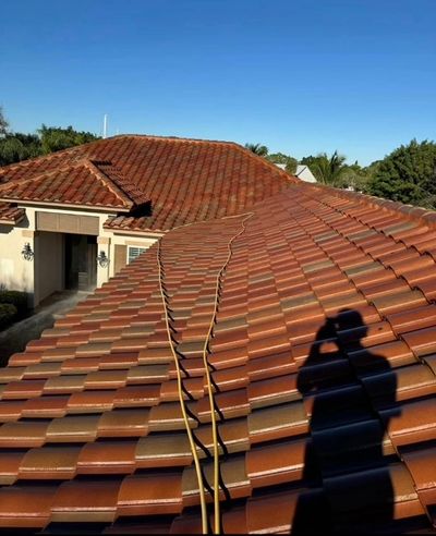 Soft washing tile roof | Austin, TX