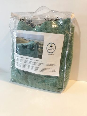 Loon Family Woven throw in Premium zippered storage bag