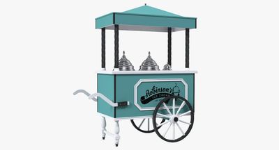 Custom Made pushable ice cream cart.