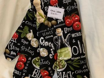 Hand-crafted oven mitts