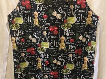 adult apron in oil and garlic pattern