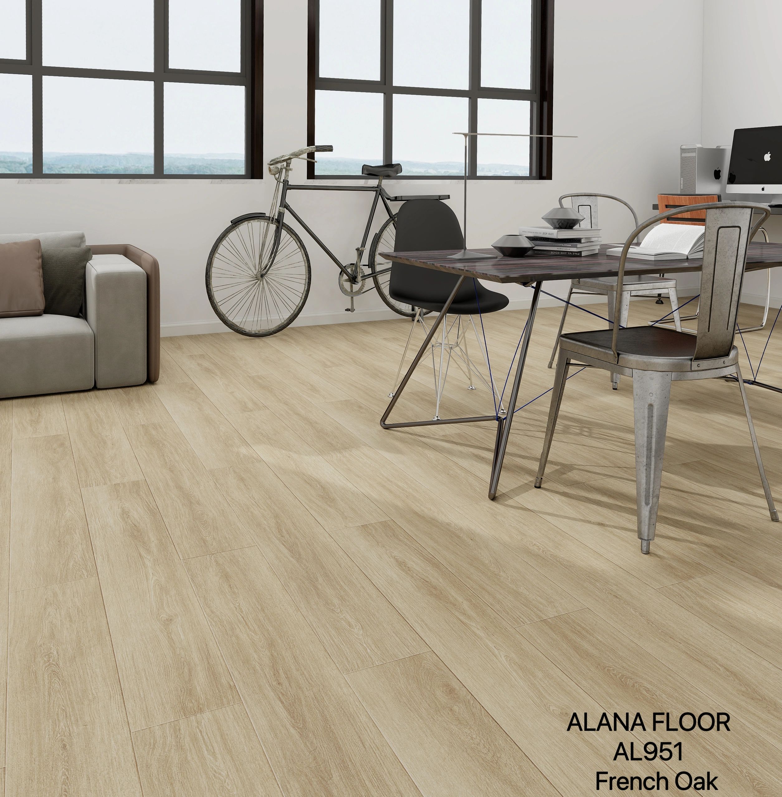 AL951 French Oak : 9.5 mm Waterproof MFB Flooring—Stronger than Vinyl & Laminate & Fire-Resistant