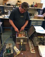 Ryan performing final assembly of the redesigned reference receiver.