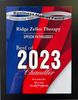 Red white and blue background with text Ridge Zeller Therapy Best of Chandler 2023