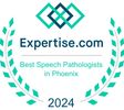 White and green feather design w/ text Expertise.com Best Speech Pathologists in Phoenix 2024