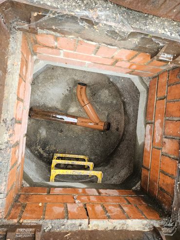New drainage channel in manhole