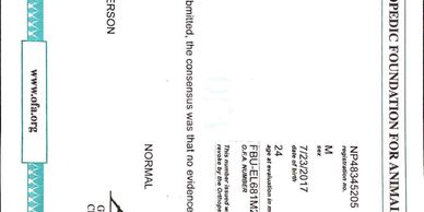 OFA certified elbows for Lilac Haze Bendrix