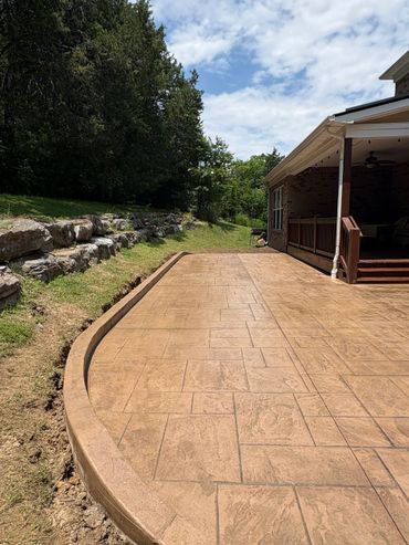 ashlar slate stamped patio