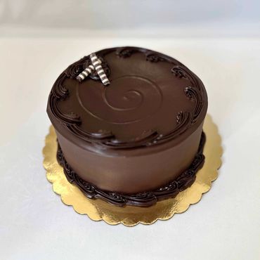 Chocolate Trilogy specialty cake. Available daily at Concord Teacakes
