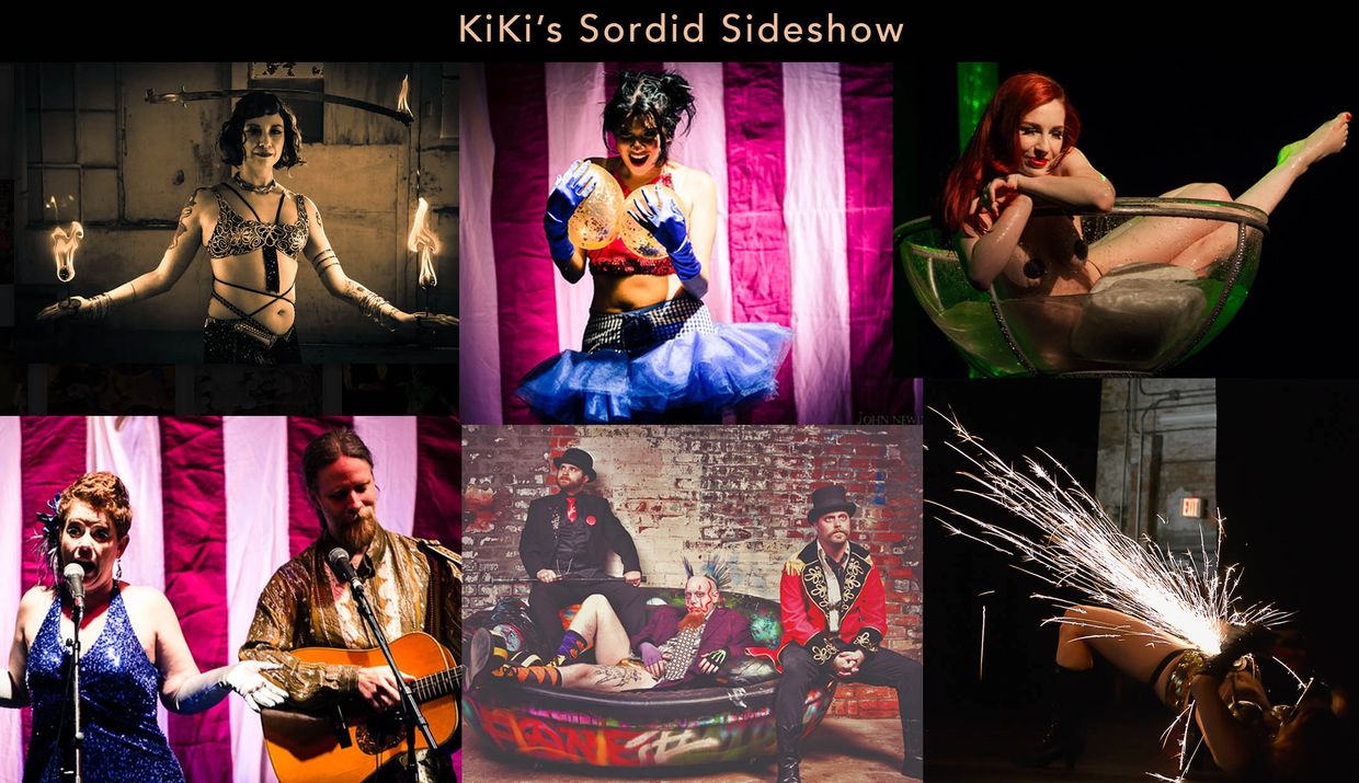 KiKi Maroon KiKi's Sordid Sideshow Burlesque and circus clowns