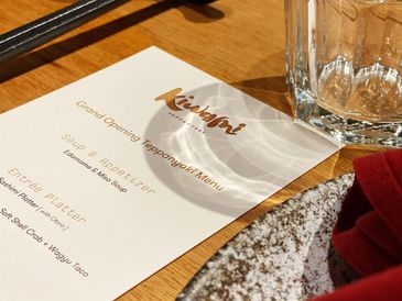 KIWAMI Teppanyaki — Grand Opening Teppanyaki Menu