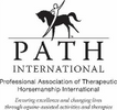Logo of PATH International, focused on therapeutic horsemanship.