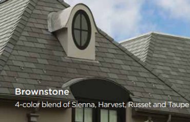 installed roof using composite slate shingles