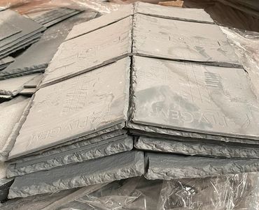 stack of ridge material for roof shingles