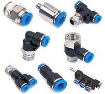 penumatic fittinngs and pneumatic connectors, push-in fittings, couplings and pneumatic distributors