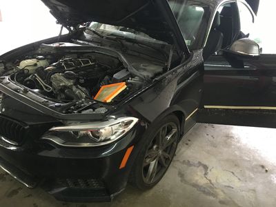 BMW Victim of Houston Flooding. You can see how PAC marks water line for insurance inspection.