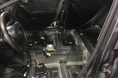 Mazda interior completely removed.