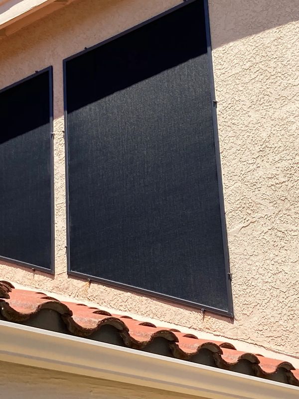 Custom Black Solar Screen 