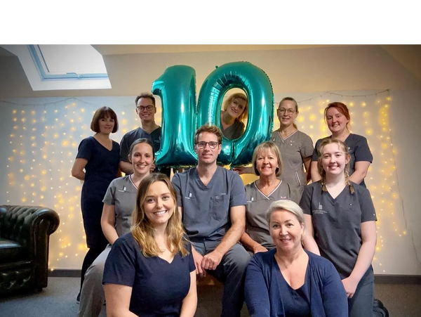 Hayden Dental Carmarthen Team celebrating 10 years