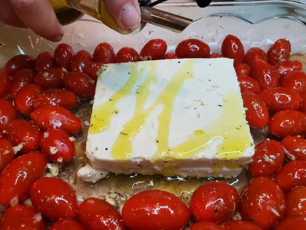 tomato and feta pasta, cherry tomato and feta pasta, roasted tomato and feta pasta, tomato and feta