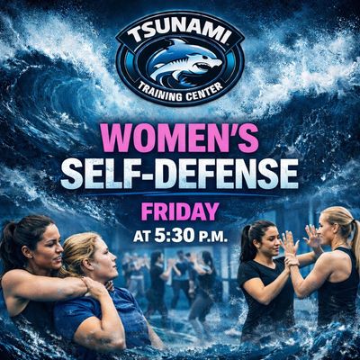 Women being empowered by self defense classes at Tsunami Training Center.