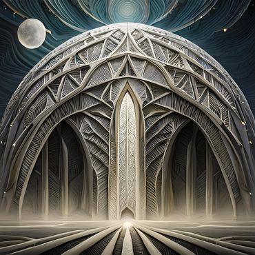 Rendition of Mother Future by Amy Nichols using Adobe Firefly