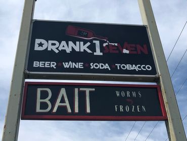 Hand painted BAIT sign by Amy Nichols