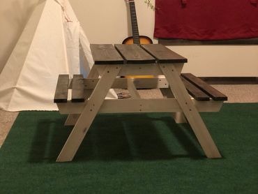 Wood Picnic table by Amy Nichols