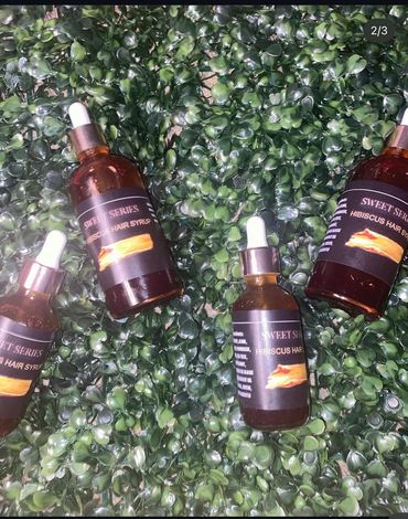Hibiscus Hair Oil: Smaller sample bottle