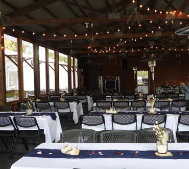 Private event set up in the pavilion.