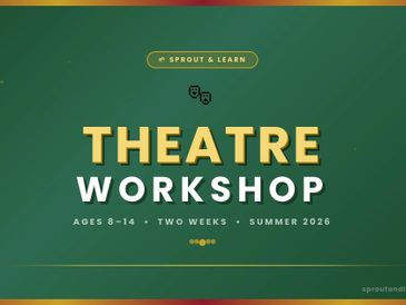 Theatre workshop for ages 8-14, summer 2026.