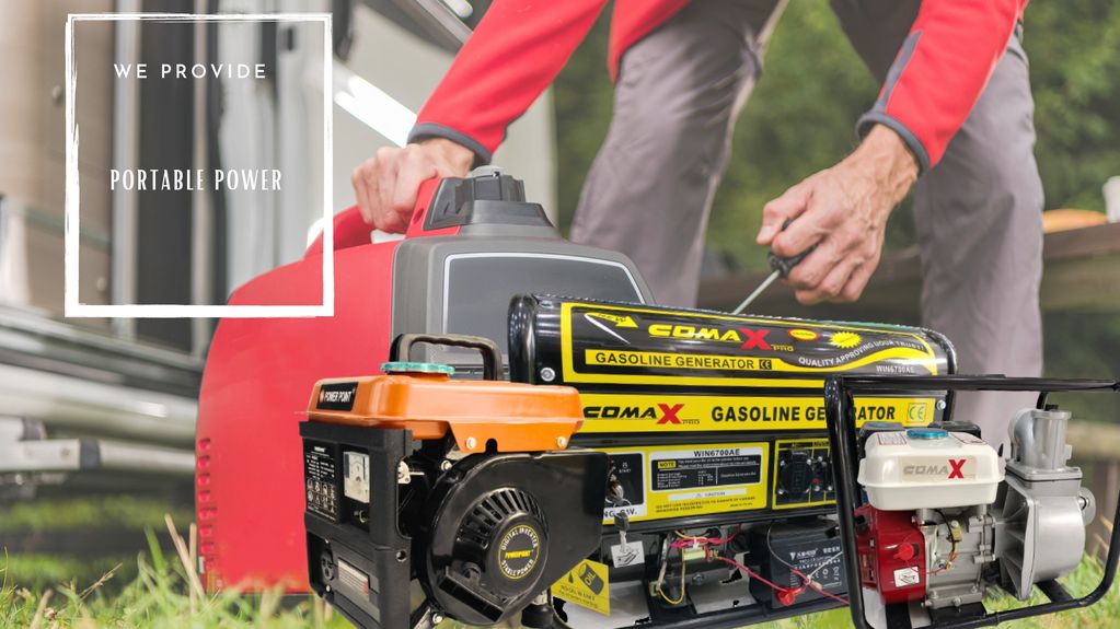 Comax Gasoline  moveable and Powerpoint Portable Power Products 