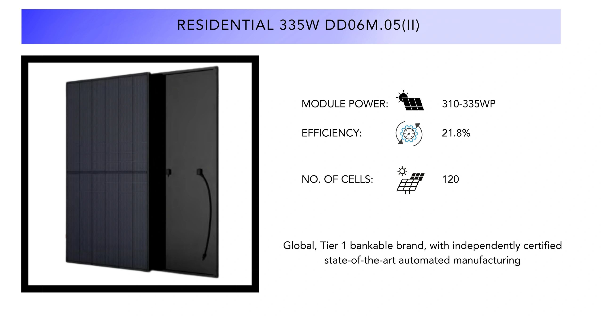 Trina Residential 310-335WP DD06M.05(II) Solar Panel