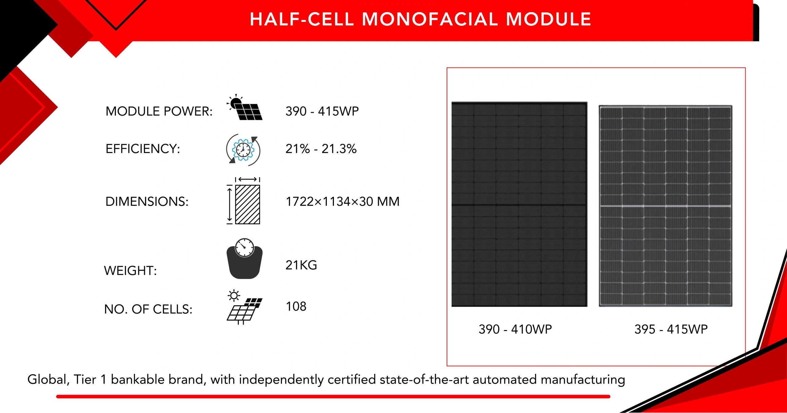 Half Cell Monofacial Module By Suntech Solar