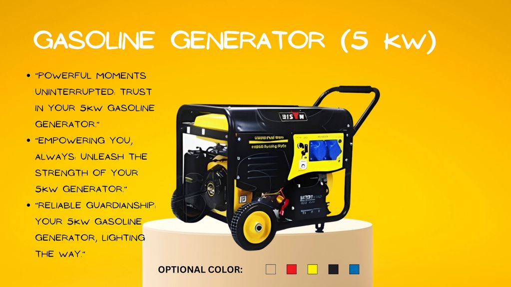 Gasoline 5KW Powerful portable generator