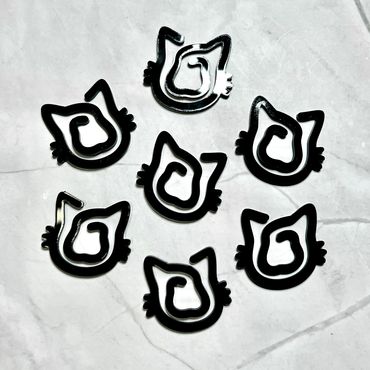 acrylic black cat bookmark