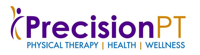 Logo for Precision PT, a physical therapy, health, and wellness center.