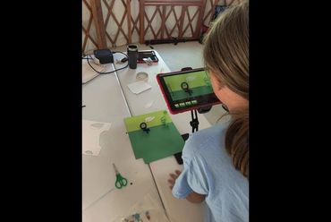 girl with stop motion animation