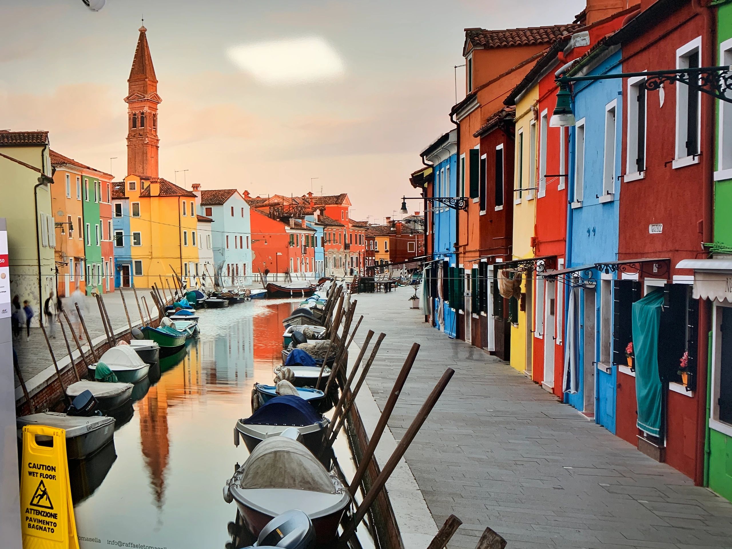 Colourful buildings and a water canal to pass by