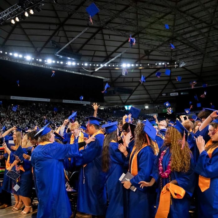 GKHS 2026 grads throwing grad caps