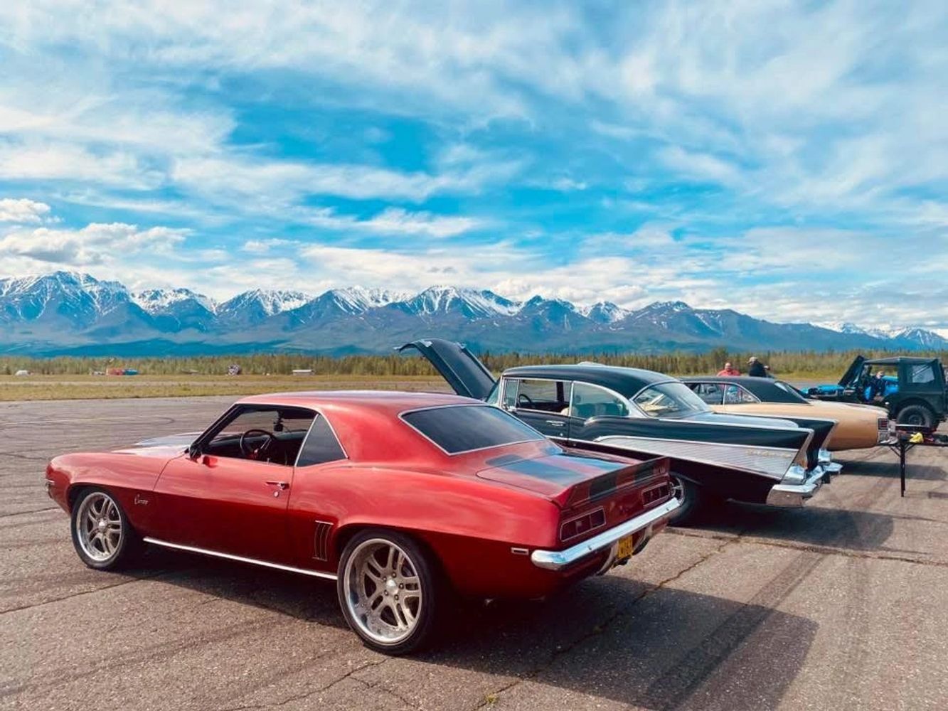 Racers from Alaska Speed Week 2026 at Tanacross Airstrip.