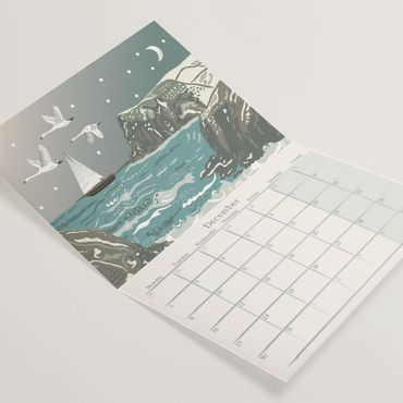 Image of snowy seascape calendar
