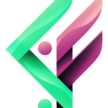Colorful abstract logo with text 'confident n fit'.