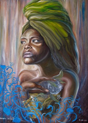 "Bag Lady"  | Oil & Acrylic on Canvas | 20x30"   