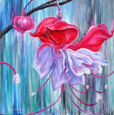 "Big Bloom" | Oil & Acrylic on Canvas | 48x48"  